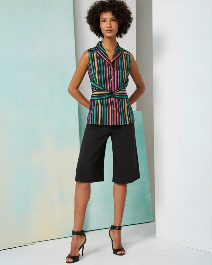 Parade Colorful Placed Pinstripe Blouse