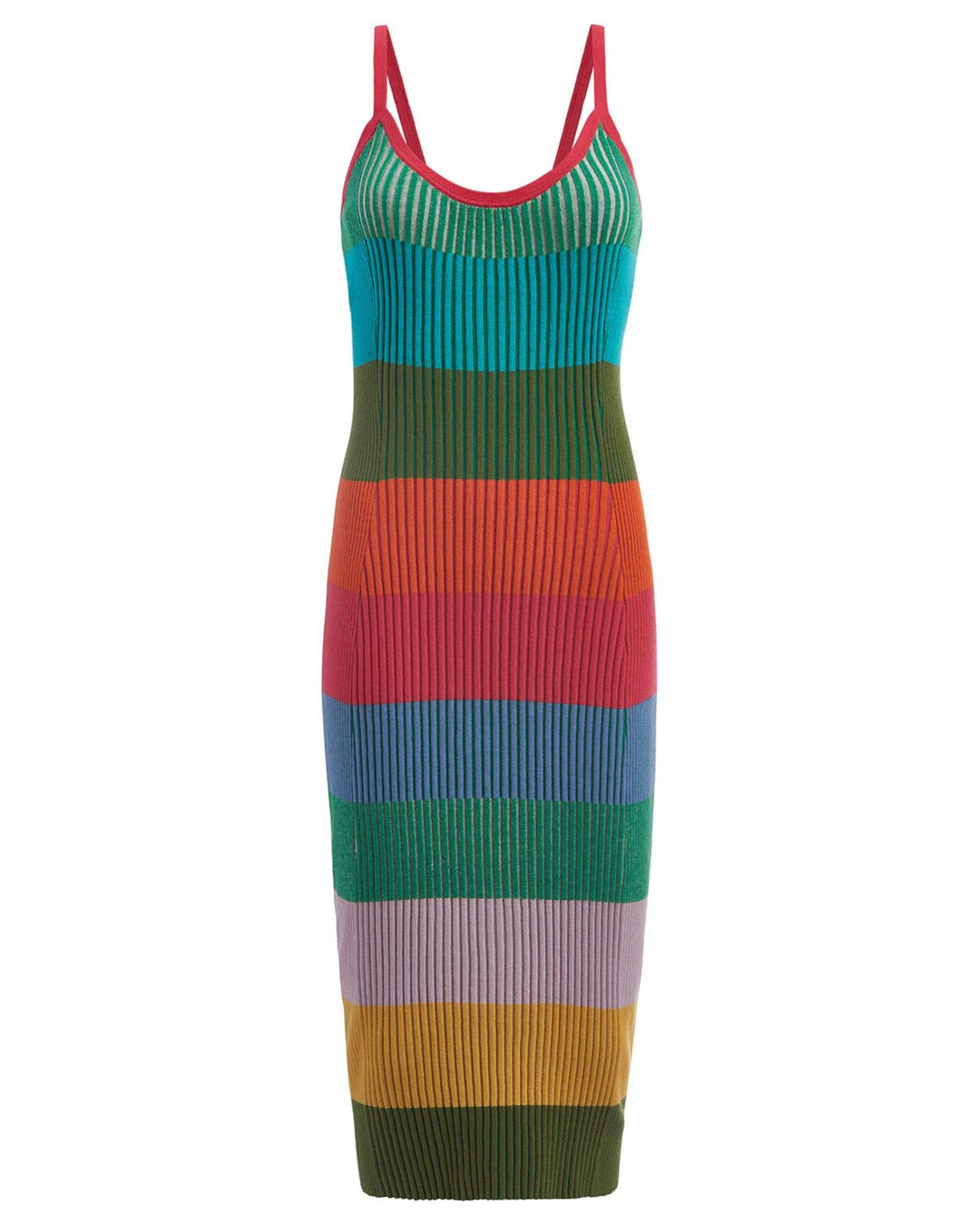 Exuberance Striped Knit Colorblock Dress