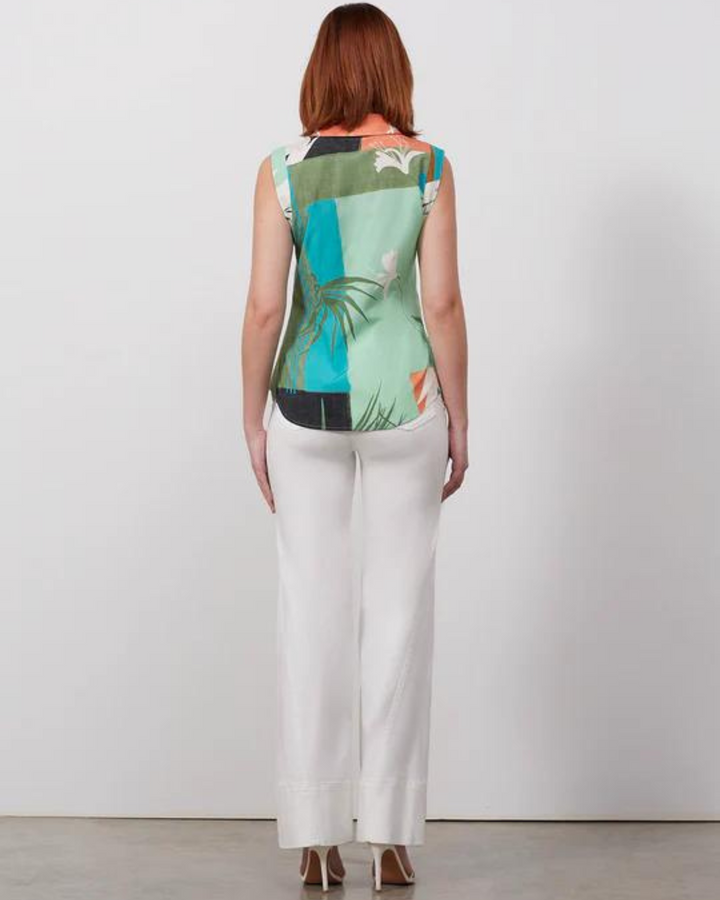 Petit Palais Silk-Enriched, Stretch Cotton Blouse