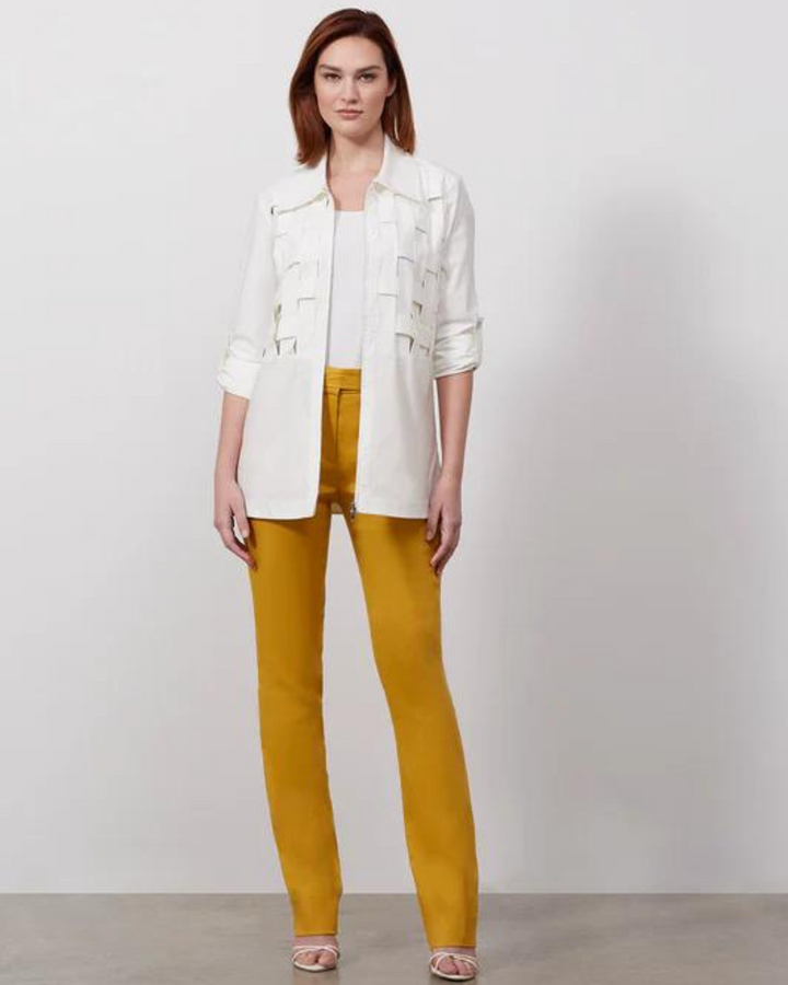 Palisade White Stretch Sateen Blouse