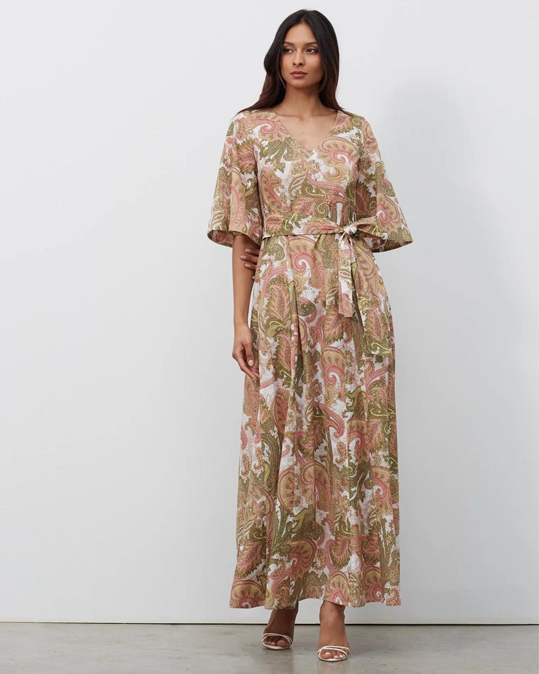 Souk Moroccan Paisley Print Dress in French Voile