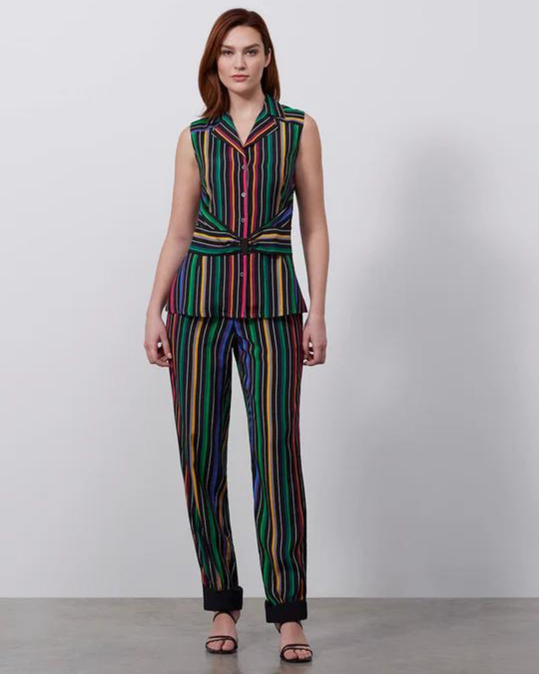 Parade Colorful Placed Pinstripe Blouse