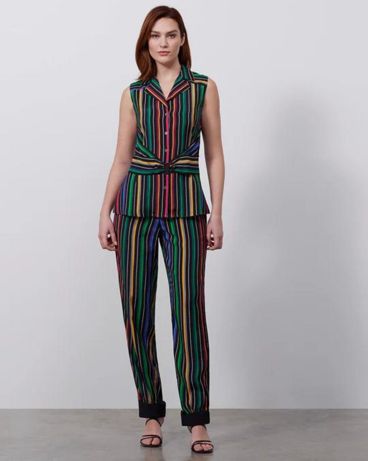 Parade Colorful Placed Pinstripe Blouse