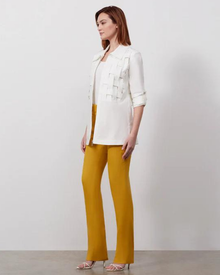 Palisade White Stretch Sateen Blouse