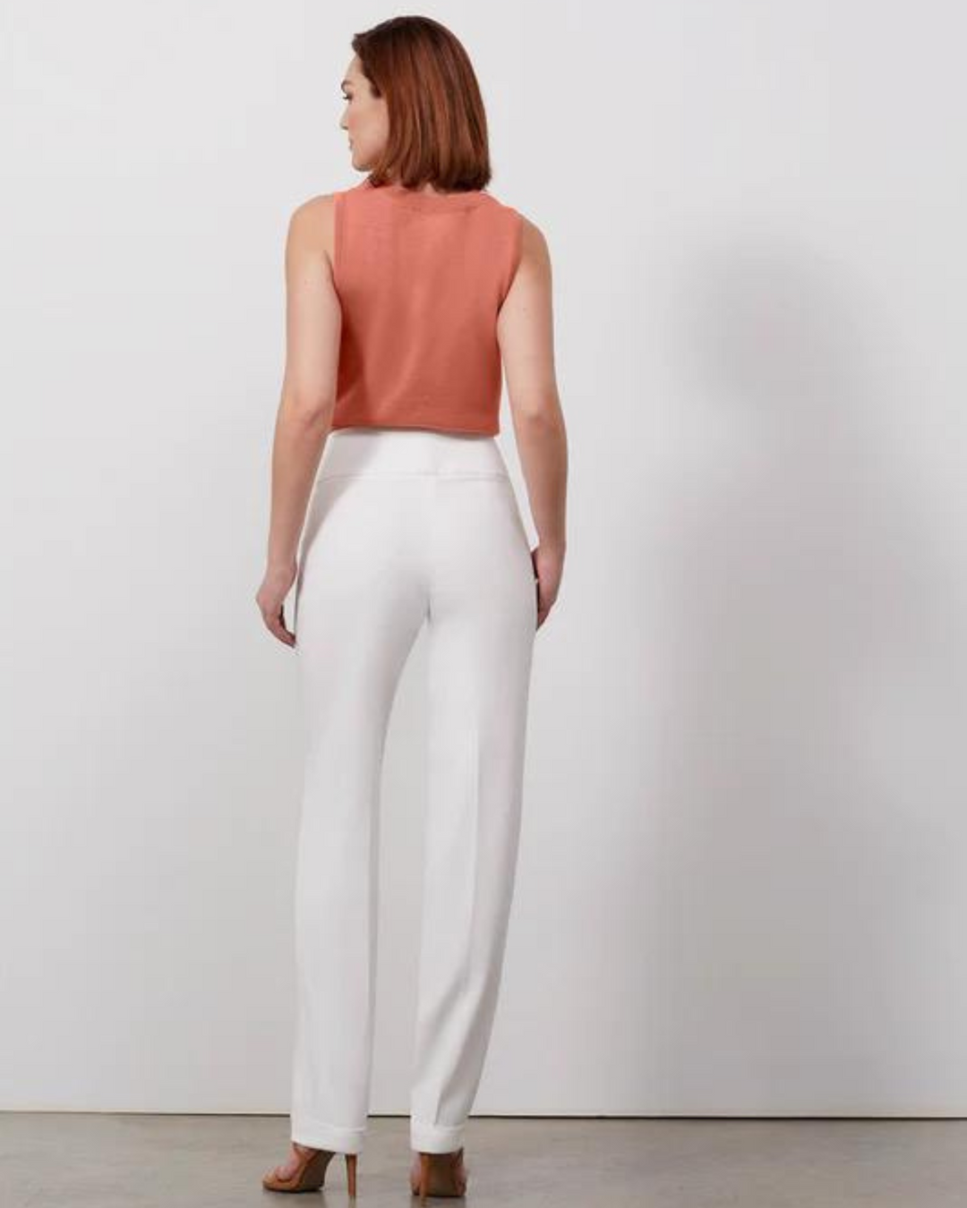 Finesse-Wht Flap-Pocket, Double-Weave Pants