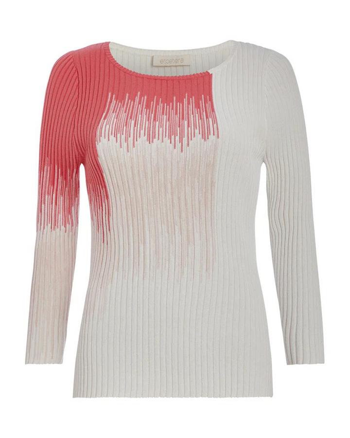 Medina Ombré Intarsia Pullover Knit Top