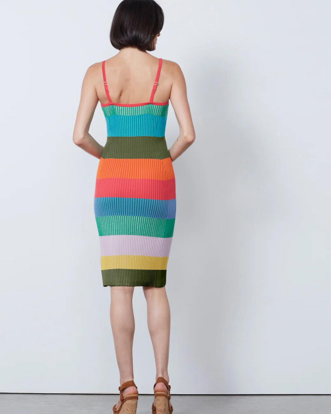 Exuberance Striped Knit Colorblock Dress