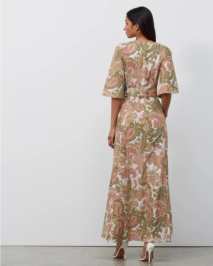 Souk Moroccan Paisley Print Dress in French Voile