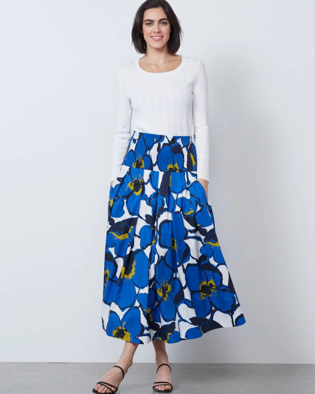 Mykonos Primrose-Print Skirt