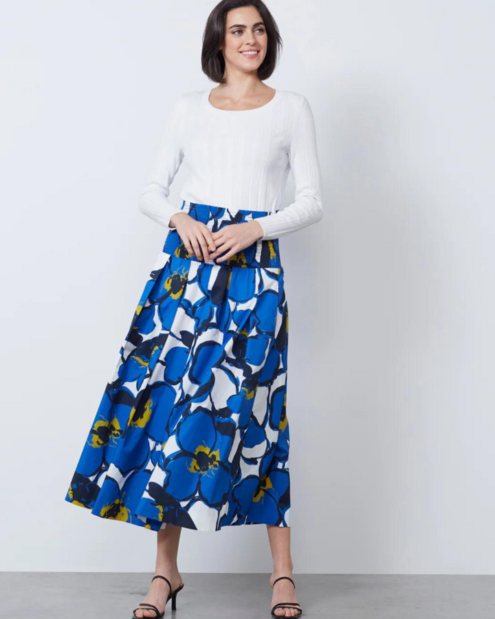 Mykonos Primrose-Print Skirt